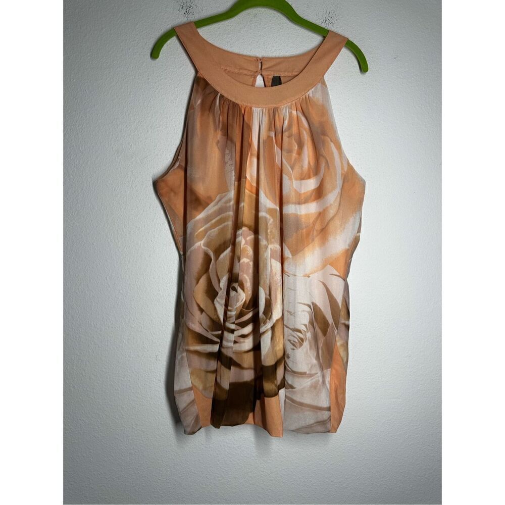 JOY IS CONTAGIOUS BOHEMIAN SLEEVELESS TOP SIZE 1X Floral Print Lined